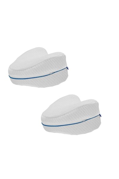 OEM Set 2 ergonomic pillows for knees and legs, Memory foam, 25 x 25 x 15 cm, White
