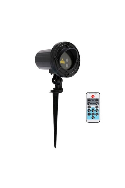 HOFF Proiector laser cu telecomandă, lumină roșie/verde, carcasă metalică dur...