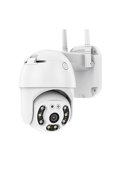 SEMERAY Camera Supraveghere WIFI S4, 3MP, FULL HD, Micro SD, Rotire 360, Alb + Card de memorie Micro