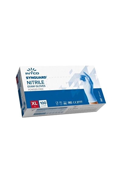 INTCO MEDICAL Mănuși de nitril INTCO XL, albastre, fără pudră, 100 bucăți - elasticitate ridicată și rezistență la substanțe chimice