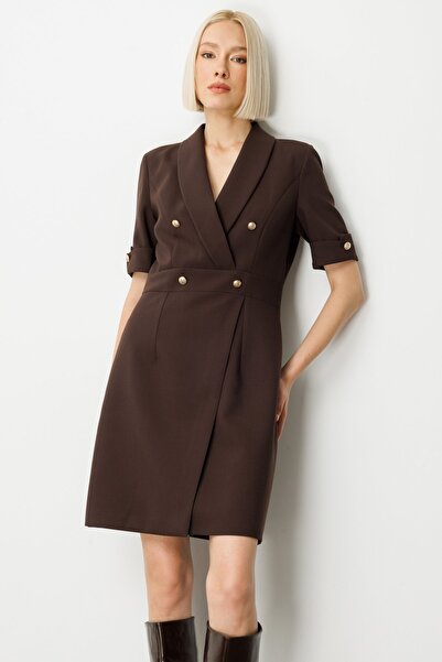 Ekol Рокля с обло деколте и украсени копчета