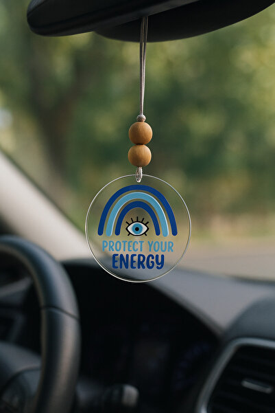 DTS Atölye - Protect Your Energy Tasarımlı Dikiz Aynası Süsü, Araba Süsü