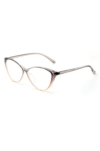 Angel Eyes Cat Eye Gray Coffee Rimmed Computer Glasses Blue Light Protective Clear Lens