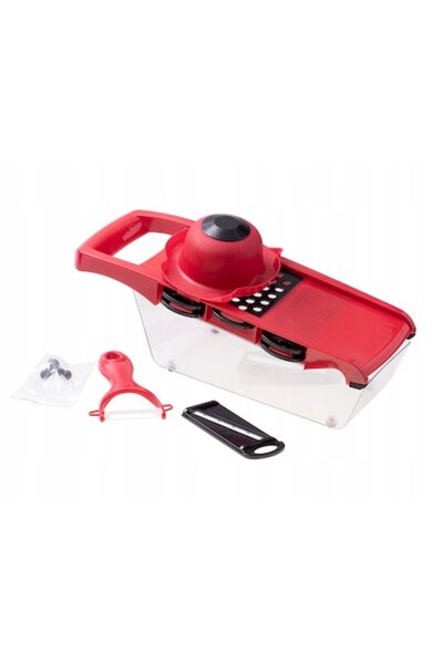 İNNA Τρίφτης 6 σε 1, Inna, Πλαστικό/Ανοξείδωτο Ατσάλι, Κόκκινο