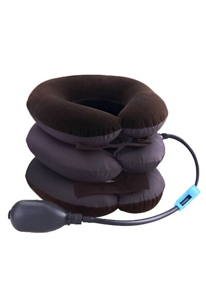 Doty Pernă cervicală gonflabilă FadePain, guler cervical reglabil, maro,