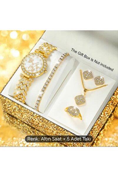 Geneva 5'li kadın kol saat seti