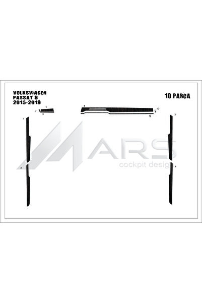 Marscockpitdesign غطاء الكونسول/الترادف لسيارة فولكس فاجن باسات B8 2015-2019