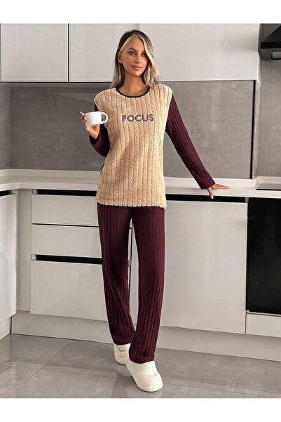 FORVENS Wellsoft Thick Winter Fleece Women's Pajama Set