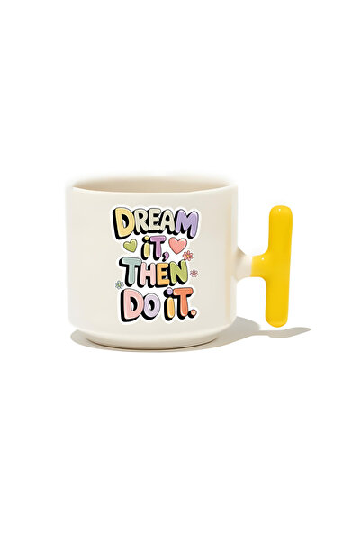 baskigo.com Dream It, Then Do It Latte Cup- Gift Ceramic Mug