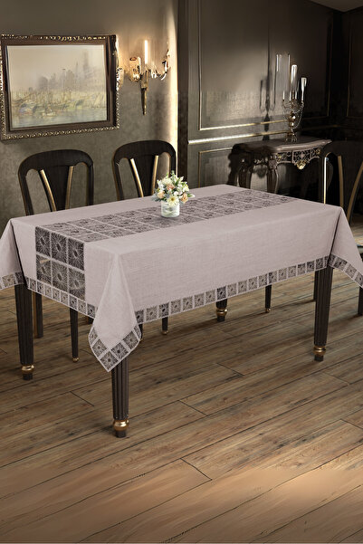 LEYDİ HOME Maggie Jakarlı Dikdörtgen Masa Örtüsü 160x260 cm