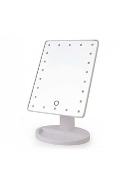 Divendi Oglindă de machiaj dreptunghiulară cu suport și 22 de LED-uri, buton ...