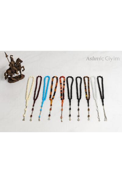 Lio20 Arpa Kesim Monomer 5’li Tesbih Seti – 33'lük 8×10 mm - Günlük Aksesuar Hediyelik