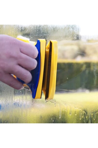 OEM Soluție de curățat geamuri cu magnet, cu două fețe, galben/albastru