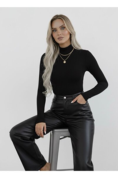 hashtag Női garbós, hosszú ujjú body – Basic Plain Model 3 csomag