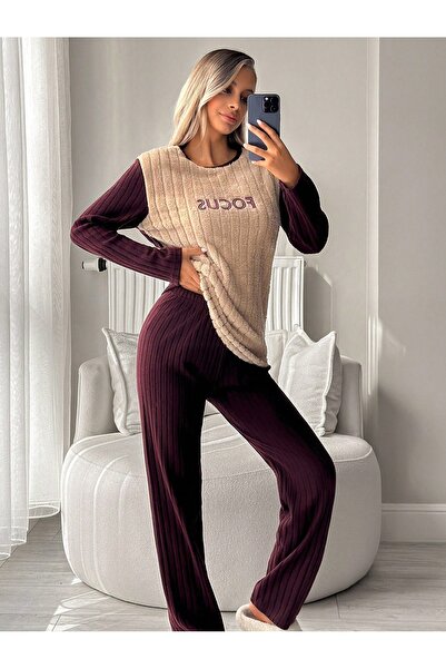 FORVENS Wellsoft Thick Winter Fleece Women's Pajama Set