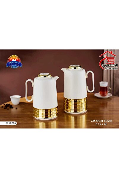 royal_camel طقم ترامس شاي وقهوة ذهبي من رويال كاميل 1+0.7 لتر