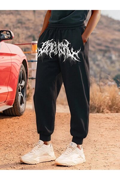 Flaubert -Kadın baskılı vbvv eşofman altı pantolon 3iplik kaliteli kumaş beli...