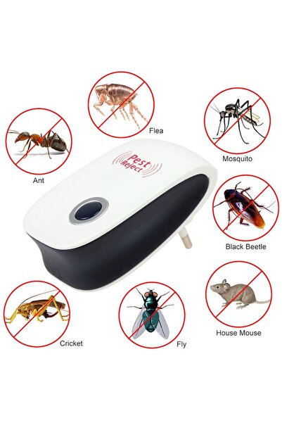 Pest Reject Dispozitiv cu ultrasunete - anti-dăunători pentru gândaci de bucătărie, muște, țânțari, furnici, păianjeni, șoareci