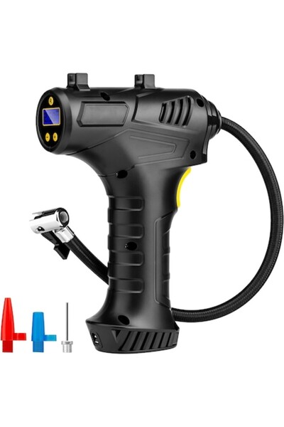 OEM Mini Compresor Auto Portabil cu Acumulator, Maxim 10 BAR / 150 PSI, Displ...