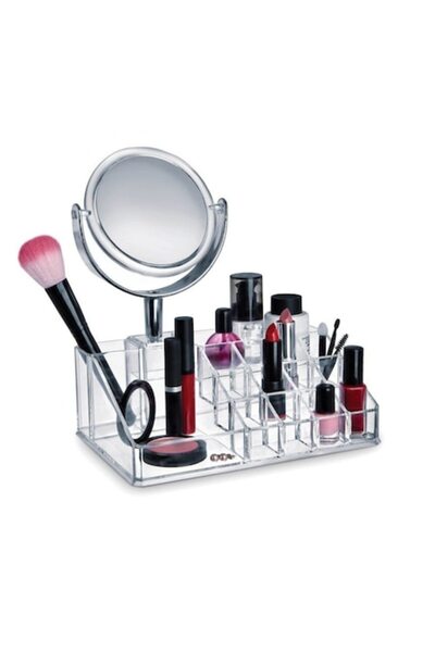 AisHa StoRe OnliNe Suport organizator pentru cosmetice, 15 suporturi și oglindă