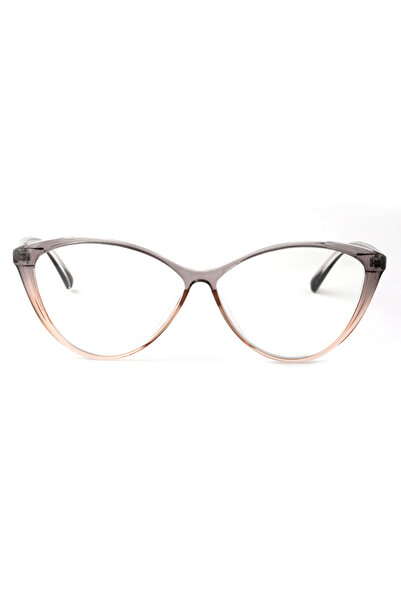 Angel Eyes Cat Eye Gray Coffee Rimmed Computer Glasses Blue Light Protective Clear Lens