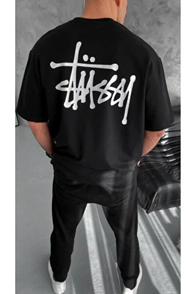 Wear Up Μπλουζάκι Unisex Crew Neck Printed Oversize - Μαύρο