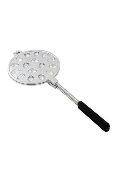 Gonga Formă metalică pentru copt fursecuri în formă de nucă, argintie