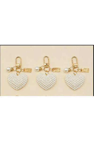 TChic Heart Shaped Pearl Zipper Ornament/Charm/Bag Ornament