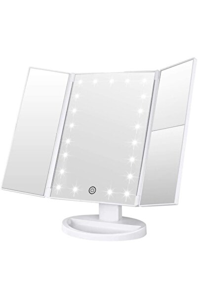 Tiessa Oglindă de machiaj LED Tiessa® cu buton tactil, luminozitate reglabilă...