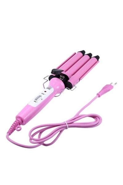 Telemag Ondulator triplu profesional cu 3 tuburi, 180-210 °C, 40W, roz,