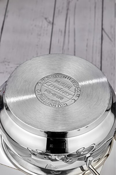 Cooker Lara 3-Piece Stainless Steel Casserole Pot Set (12-14-16 cm)