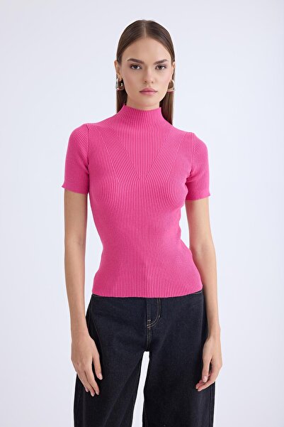 Vitrin Πλεκτή μπλούζα με μισό μανίκι ζιβάγκο