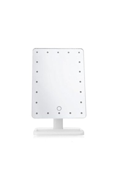 OEM Καθρέφτης μακιγιάζ με 16 LED και αφής, ορθογώνιος, περιστροφή 360°, λευκό