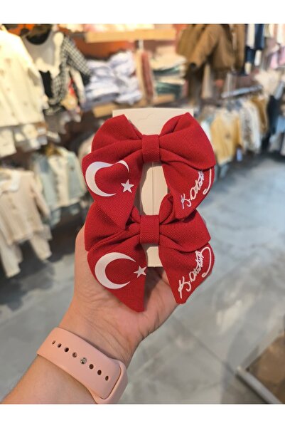 kidsense April 23. 19 May, October 29 Special for Official Holidays Atatürk-Signed Crescent and Star Clip-On Girl's Buckle