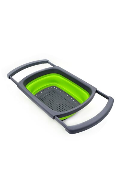 OEM Strecurătoare pliabilă, pentru legume/fructe, cu mânere extensibile, verde