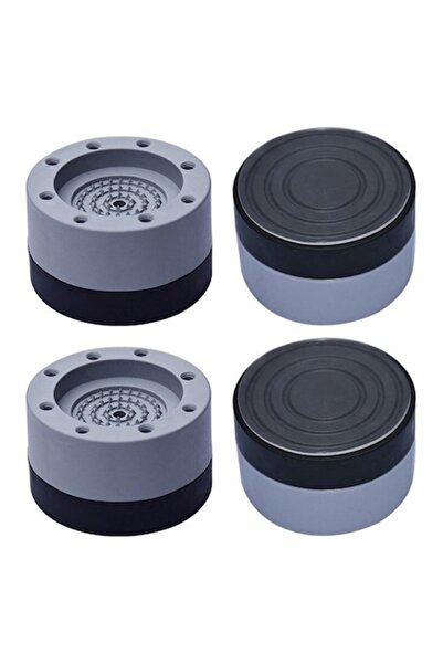 Doty Set of 4 FixedMachine anti-vibration feet for washing machine, grey/black 7x3.5 cm,