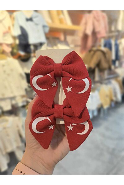 kidsense April 23. 19 May, October 29 Special for Official Holidays Atatürk-Signed Crescent and Star Clip-On Girl's Buckle