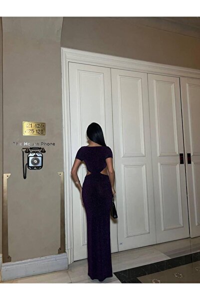 Modafeminen Βραδινό φόρεμα άνοιγμα με ελαστικό ύφασμα λουλουδιών με λεπτομέρεια στο πλάι 582936 ΜΩΒ