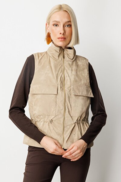 ON ψηλός λαιμός Γιλέκο με ελαστική μέση