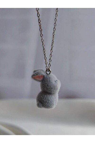 staınless steel kız tavşan kolye