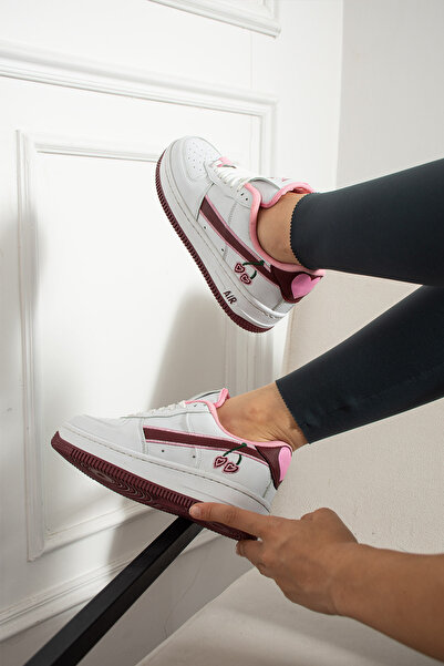 SEOUL SPORT SHOES Cherry Love Air – Kiraz Nakışlı Beyaz Kadın Sneaker Spor Ayakkabı