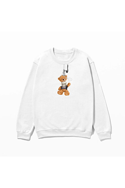 SVART WEAR سترة تيدي مطبوعة 100% قطن بمقاس كبير عصرية أنيقة ومرحة مع طباعة