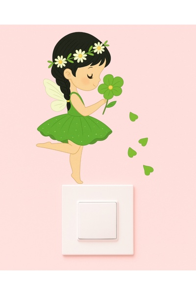 telaşe memuru Outlet Sticker - Children's Baby Room Wall Sticker - Fairy Girl...