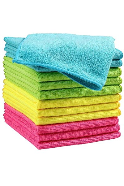 HYX قطعة قماش تنظيف من الألياف الدقيقة، عبوة من 20 منشفة من الألياف الدقيقة ا...