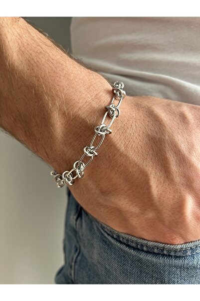 Fynbos Premium Knot Chain Stainless Steel Unisex Silver Bracelet