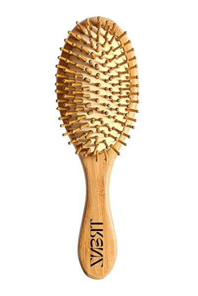 TRENZ Wooden Hair Brush - Natural Bamboo Detangling & Scalp Massage Brush