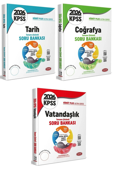 Bi bigelio Data 2026 KPSS Tarih + Coğrafya + Vatandaşlık Ultra Soru Bankası 3...