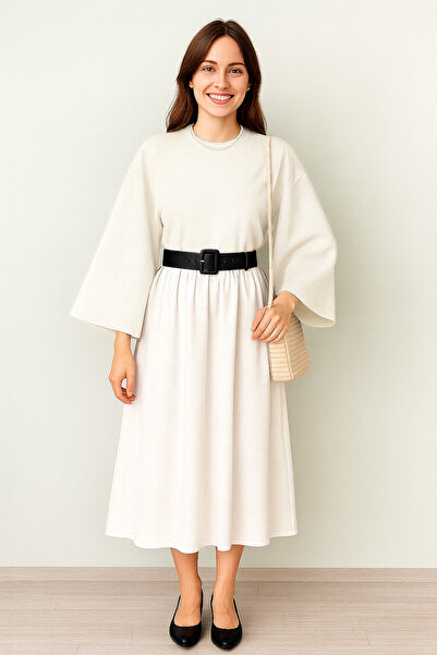 VOICTEC Γυναικείο oversized Modal Fabric Standard Size Ισπανικό μπλουζάκι με μανίκια