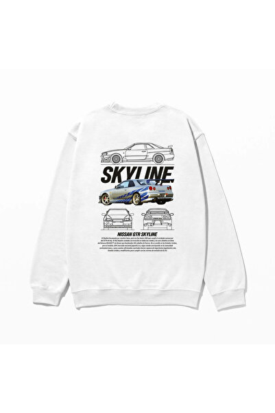 SVART WEAR Skyline Swea tricou cu imprimeu 100% bumbac supradimensionat Trend...