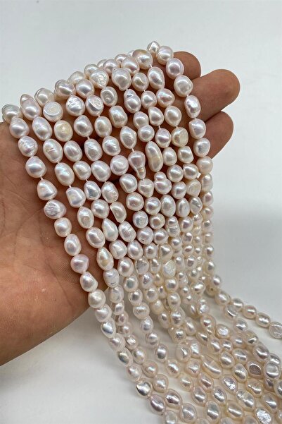 Hayalperest boncuk Pearl Natural Stone Irregular Cut Strand 8-9 mm